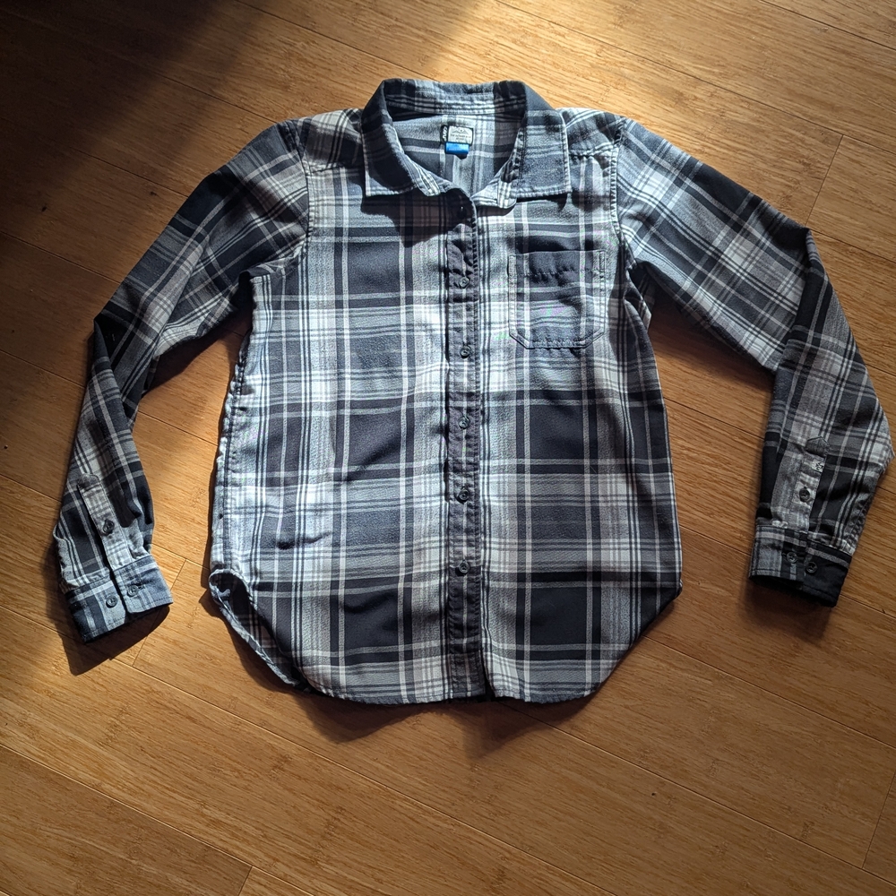 Kavu Gray Plaid Shirt